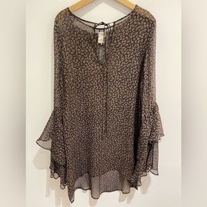 Georgie Silk Dress / Tunic / Cover Up size Medium Animal Print